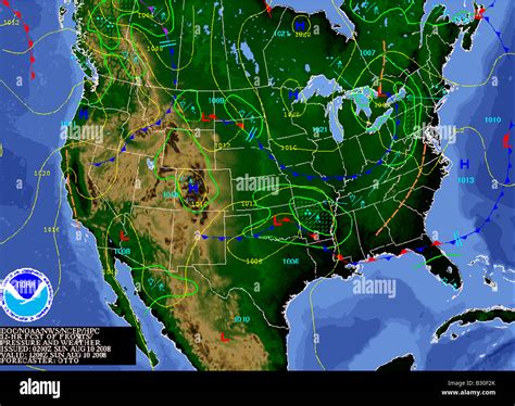 weather map North America Stock Photo - Alamy