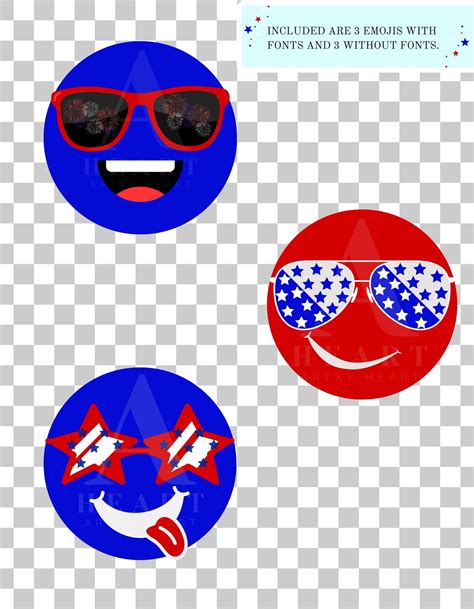 4th of July Emojis, Digital Bundle, Forth of July Clipart, PNG Digital ...