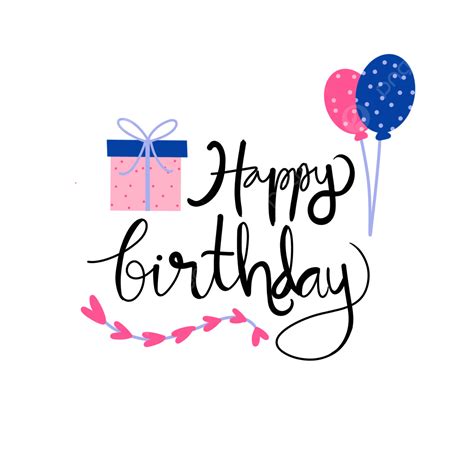 Feliz Cumplea Os Letras Lindas Con Color Azul Rosa Png Feliz