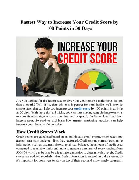PPT - Fastest Way to Increase Your Credit Score by 100 Points in 30 Days PowerPoint Presentation ...