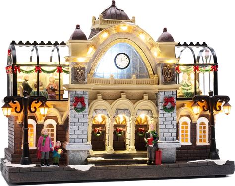 Valery Madelyn Christmas Village Decorations, 2 Levels Union Station ...
