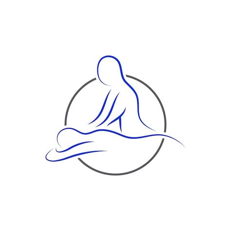 Soothing body massage logo | Premium Vector