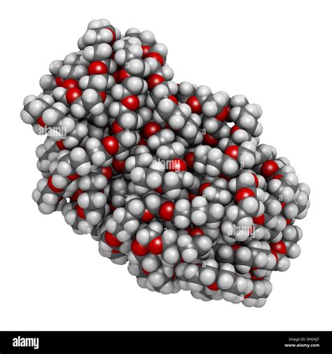 Polyethylene glycol 10.000 (PEG, polyethylene oxide, PEO) molecule ...