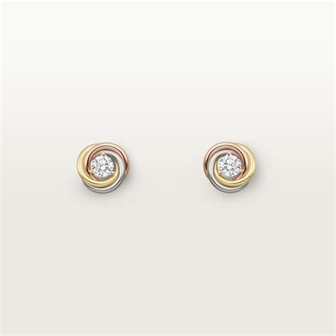 Trinity stud earrings, 2 diamonds
