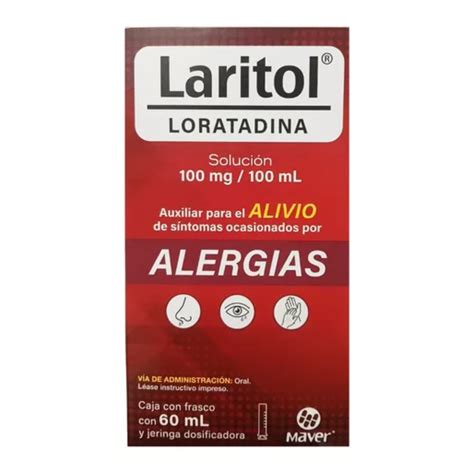 Laritol (Loratadina) 100 mg/ 100 mL Caja con Frasco 60 mL – Farmacia ...