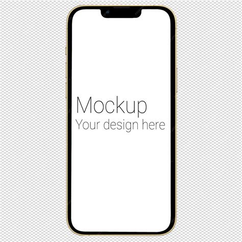 Premium PSD | Mockup of gold smartphone similar to iphone 13 pro max ...