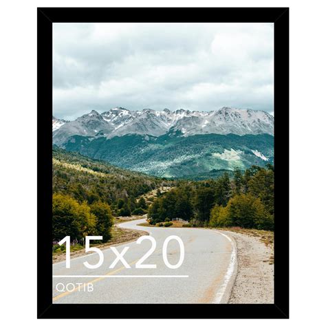 Amazon.com - QOTIB Wood 15x20 Picture Frame Black for Wall Hanging, 15 ...