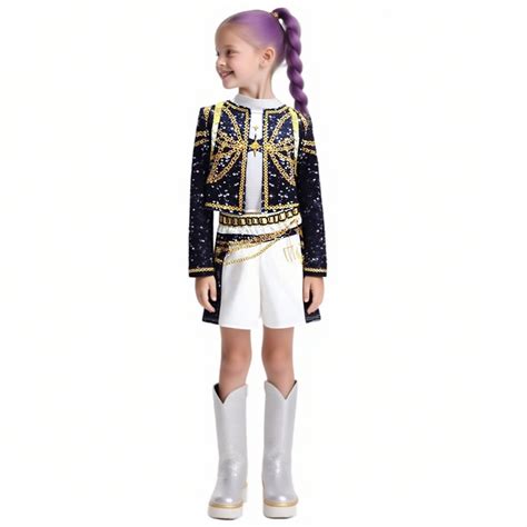 Girl's Halloween Costume Pop Star Rumi Halloween Costumes Crop Top ...
