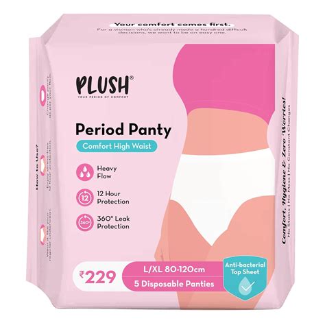 Buy Plush Comfort High Waist Disposable Period Panty for Women Heavy ...