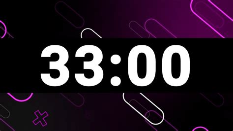 33 Minute Timer with Relaxing Upbeat Music and Alarm, Countdown Clock ...