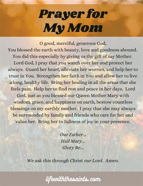 Prayer for My Mom: Easy Ways to Pray for Your Mom + FREE PDF