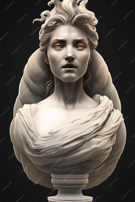 Premium Photo | Greek bust the face of a beautiful ancient woman carved ...