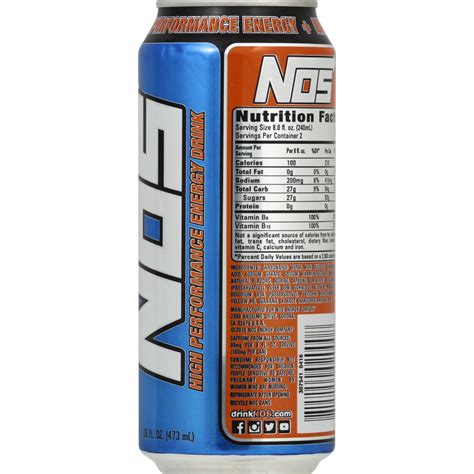 Nos Energy Drink Caffeine Content