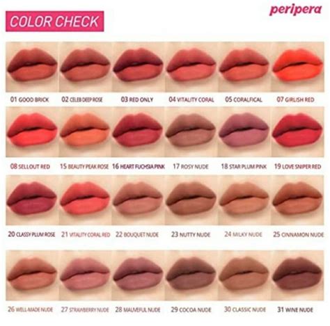 peripera Ink velvet colors | Peripera ink velvet, Lip tint, Paraben free products