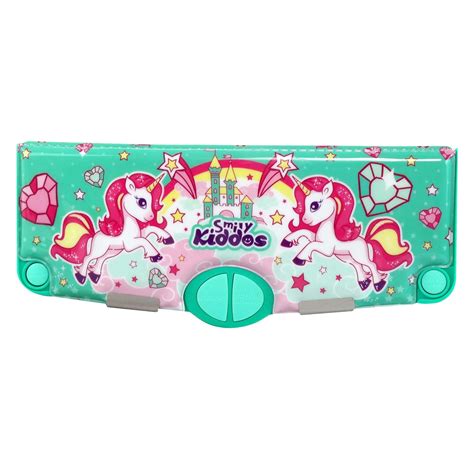 Smily Kiddos Pop Out Pencil Box - Star Unicorn Green Theme for Kids ...