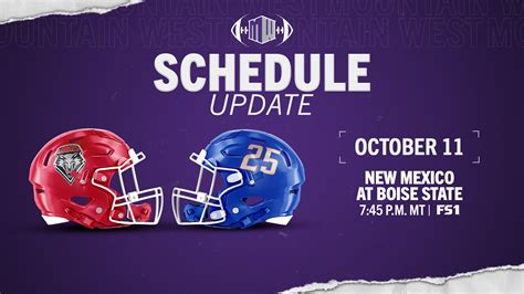 Boise State to Host New Mexico on FS1 on Oct. 11 - Mountain West Conference