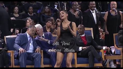 Pastor Feels Up On Ariana Grande At Aretha Franklins Funeral - YouTube