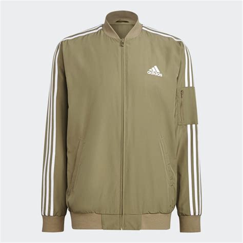 adidas Essentials Woven 3-Stripes Jacket - Green | Men's Training ...