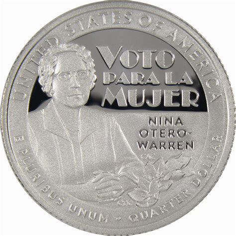 2022 S Nina Otero-Warren American Women Quarter .999 Silver 25c Proof