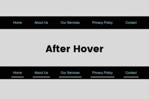 Image result for Hover Effect Line beneath Text in HTML Nav
