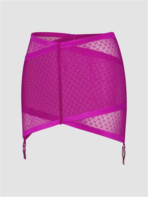 Show N' Tell Mesh Suspender Skirt in Purple | SAVAGE X FENTY UK United ...
