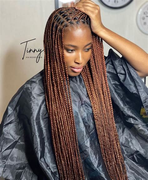 Black And Brown Box Braids