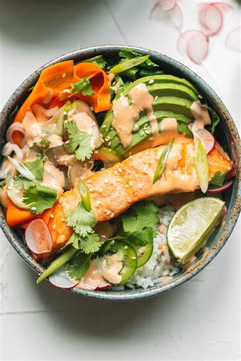 Salmon Banh Mi Bowls — a healthy appetite