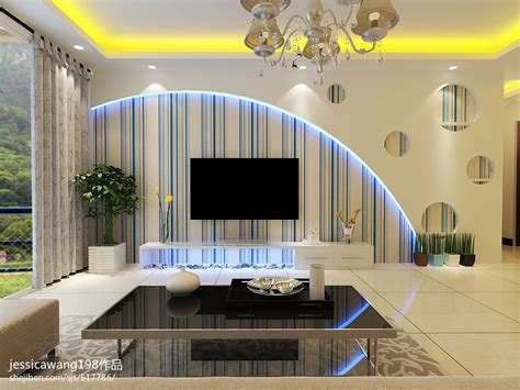 电视背景墙设计图__室内设计_环境设计_设计图库_tupian99.com
