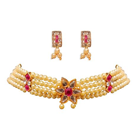 Buy Pearl Necklace Set Tanmani Maharashtrian Chinchpeti Jewellery ...