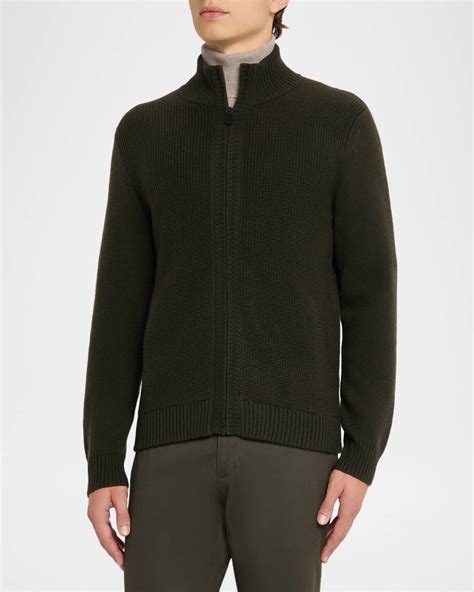 Neiman Marcus Men's Cashmere Knit Full-Zip Sweater | Neiman Marcus