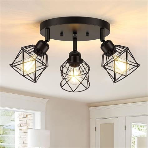 3-Light Kitchen Light Fixtures Ceiling Mount, Adjustable Multi ...