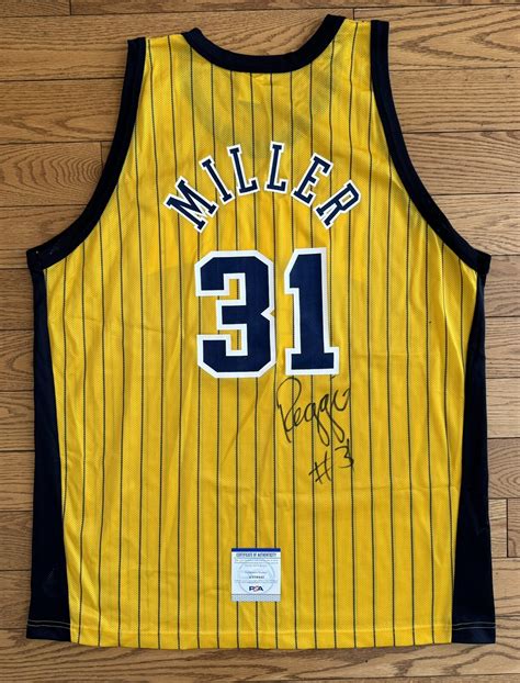 Reggie Miller Signed Indiana Pacers Jersey PSA/DNA COA #31 NBA All Star ...