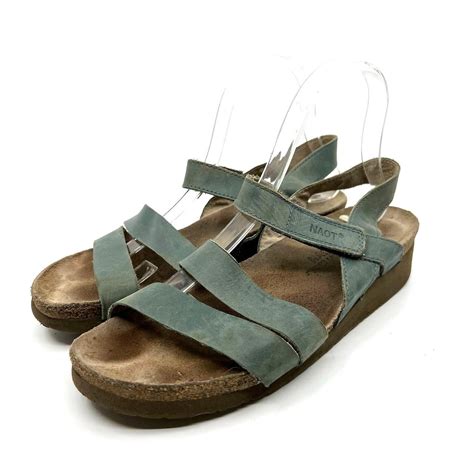 NAOT Kayla Blue Leather Strappy Sandals Women's... - Depop