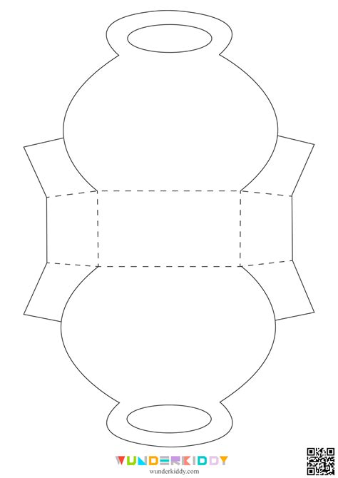 Free Printable Flower Pot Paper Craft Template for Children