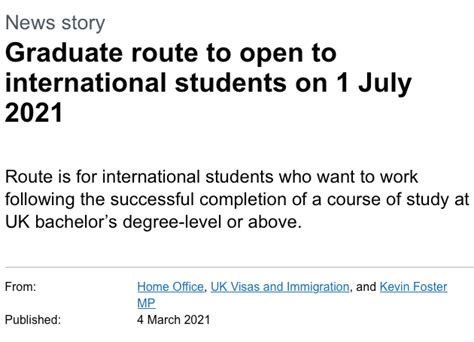 喜大普奔：英国PSW签证重新回归，留学生可获两年工作签证！ - 知乎