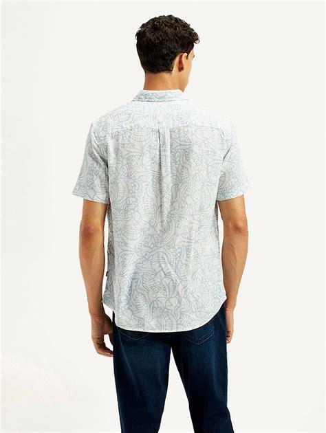 Men's Printed Slim Fit Linen Shirt – Levis India Store