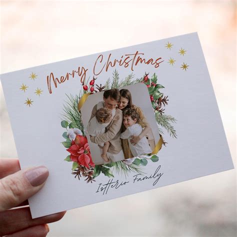 Personalized Christmas Card, Custom Holiday Greeting Cards, Merry ...