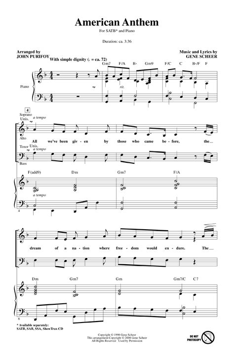 American Anthem (SATB ) arr. John Purifoy| J.W. Pepper Sheet Music