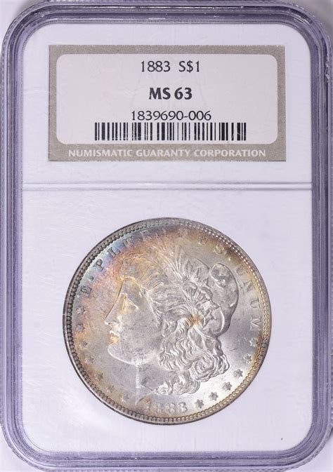 1883 Morgan Silver Dollar NGC MS-63 (Toned) (Item 1764264 ...