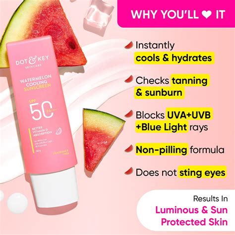 D-ot & Key Watermelon Hyaluronic Cooling Sunscreen India | Ubuy
