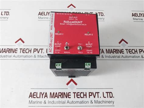 Paramount P-or-230-10-ac AC O-ring Unit | Durable 230VAC 10A Device ...