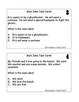 Main Idea Task Cards 的图像结果