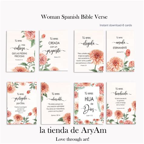 Spanish Bible Verse Tags, Versiculos Para Mujer, Women Bible Verse in ...