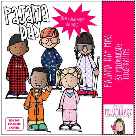 Pajama Day Clip Art School Spirit Mini - Etsy