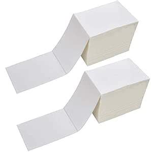 Immuson Fanfold 4 x 6 Direct Thermal Shipping Labels with Perforations ...