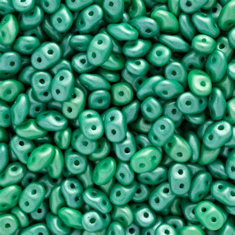 Matubo SuperDuo Beads 2.5x5mm, Pearl Shine Light Green