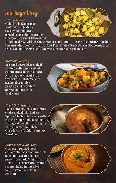 Menu at VARR Temple Food of India - Artisanal Thali Experience, Rishikesh