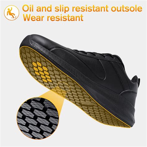 Non Slip Work Shoes for Mens Slip On Sneakers Waterproof Chef Kitchen ...