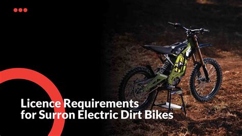 Licence Requirements for Surron Electric Dirt Bikes