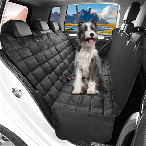 Hopidogie Dog Car Seat Cover 4-in-1, 100% Waterproof Dog Hammock for Car Back Seat, Scratchproof ...